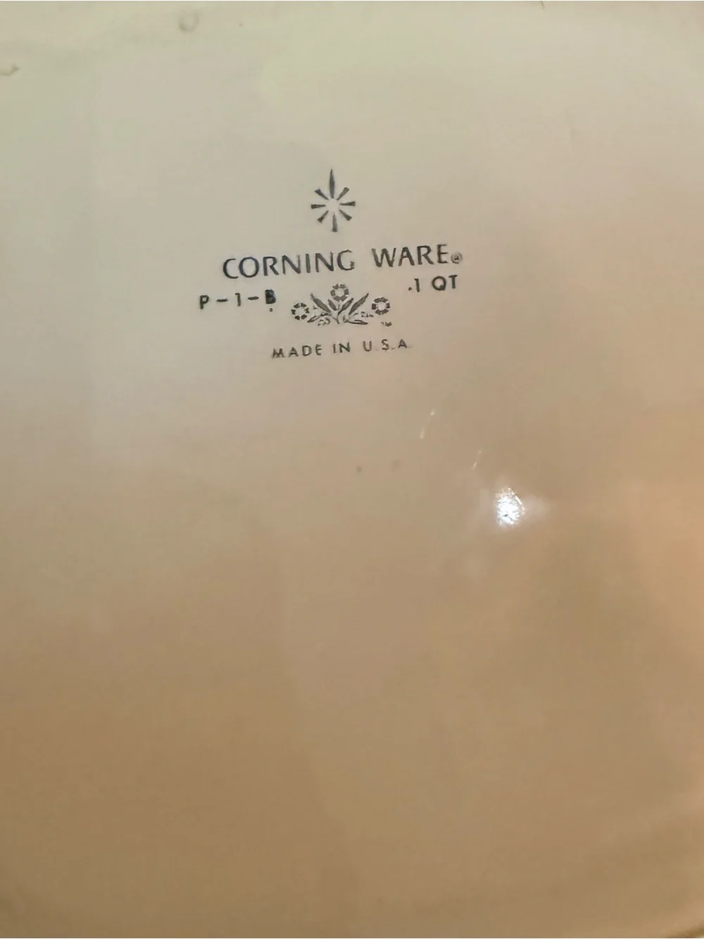 Corningware white casserole